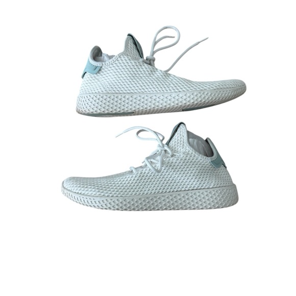 Adidas Pharrell × Tennis Hu 'Tactile Green' White Mesh Athletic Shoes 8 - Picture 4 of 8